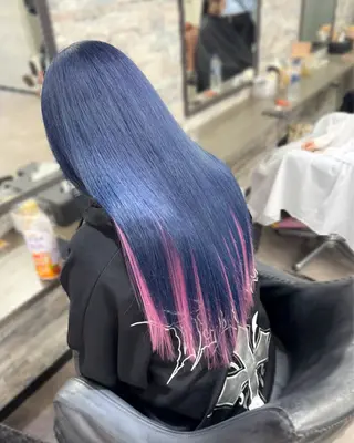 ロング カラー ハイトーンエクステ 🎩カズキ🎩のヘアスタイル