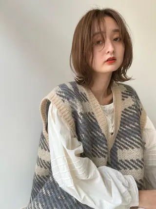 ミディアム カラー 髪質改善サロン Canon bellのヘアスタイル