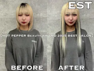 ロング メンズ ヘアアレンジ カラー M. KANAのヘアスタイル