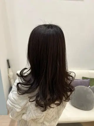 ミディアム カラー パーマ 堀井 凌平のヘアスタイル