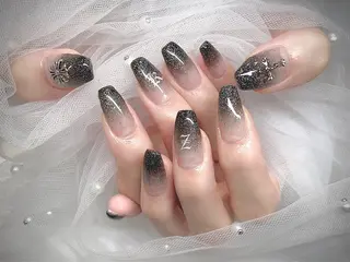 ネイル I-nailロング /ワンホン/キラキラのネイルデザイン
