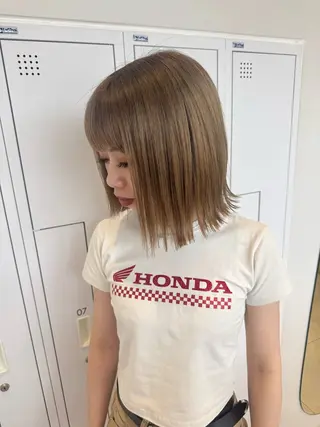 カラー funa/京都河原町 /艶髪/暖色のヘアスタイル