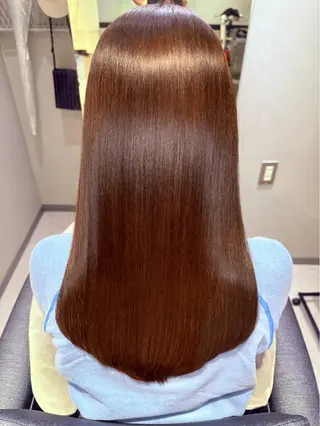 ロング カラー 髪質改善韓国コテ巻き パーマ/城井友輔のヘアスタイル