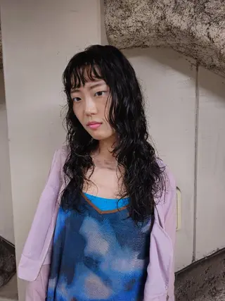 ロング パーマ OMA　 カタギシのヘアスタイル