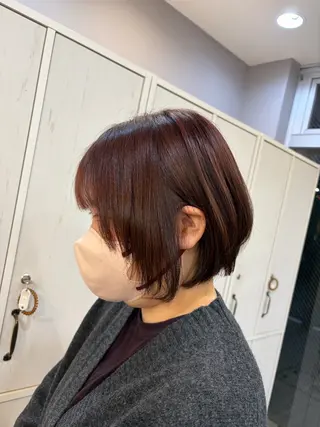 ショート レイヤー/透けカラー ✨KANAのヘアスタイル