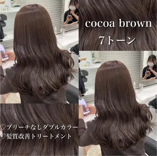 カラー 🤍ブリーチなし ブラウンhimi🤍のヘアスタイル