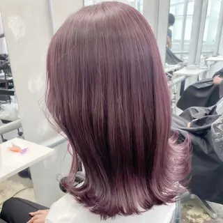 セミロング カラー ヘアアレンジ 💗💗韓国レイヤー yu-ki💗💗のヘアスタイル
