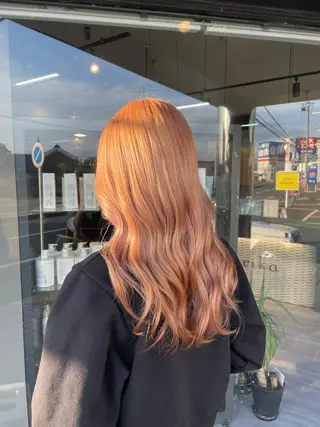 ロング カラー マキノ キョウカのヘアスタイル
