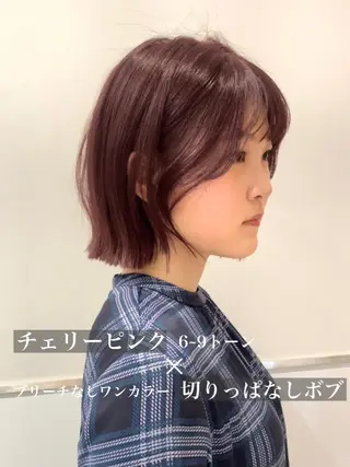 ミディアム カラー パーマ ヘアアレンジ 小野寺瑞希 /最小顔カットのヘアスタイル