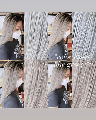 セミロング カラー 💜ハイトーン💛 マジカルかいちゃんのヘアスタイル