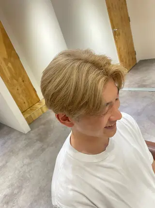 カラー メンズ メンズブリーチカラー /パーマ ごーた立川のヘアスタイル