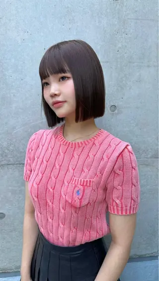 ミディアム 艶カラー/ブリーチ なし/ASUMI🎀のヘアスタイル