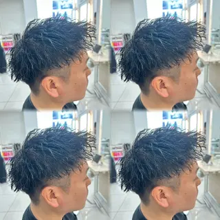 ミディアム パーマ メンズ 髪質改善/艶カラー/ メンズパーマ/鈴木のヘアスタイル