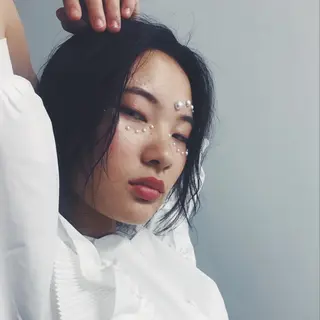 ロング カラー パーマ mayu🤍 透明感カラーのヘアスタイル