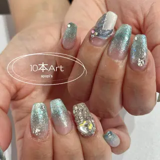 セミロング ネイル マツエク・マツパ apopis＊ close23:00のネイルデザイン
