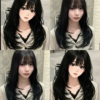 ロング タカト/レイヤー /流行ヘア/髪質改善のヘアスタイル