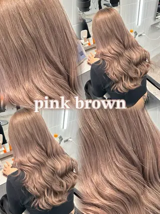 セミロング カラー 🫧ミルクティー ブリーチRIKU🫧のヘアスタイル