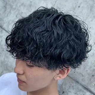 ミディアム パーマ ヘアアレンジ メンズ fifth 石川 凪のヘアスタイル