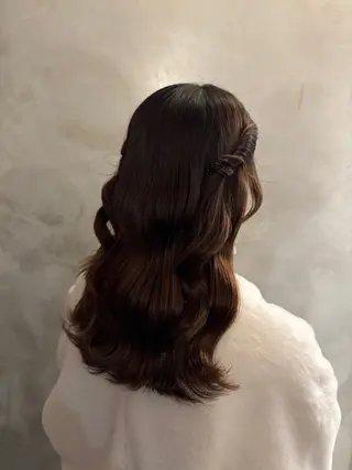 セミロング ヘアアレンジ モテ髪🎀aoi/ ヘアメ/カラー/池袋のヘアスタイル