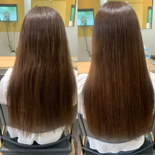 ロング パーマ hub hair レイヤー/透明感のヘアスタイル