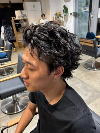 パーマ メンズ みつけ／メンズカット メンズパーマ🦔のヘアスタイル