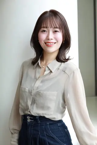 ミディアム カラー 千代延 涼平のヘアスタイル