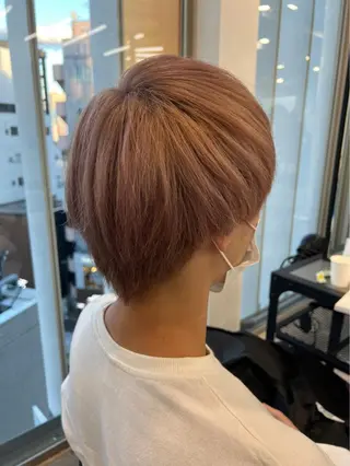 ショート カラー メンズ 🌈艶髪ベージュ🌈 ユウトのヘアスタイル