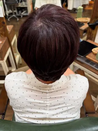 ショート カラー 三宅　デザインカラー 透明感カラー✨のヘアスタイル