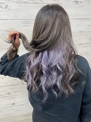 セミロング カラー ヘアアレンジ 枝毛カット&髪質改善 満足NO.1岡しゃんのヘアスタイル