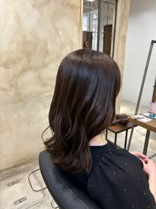 セミロング カラー ツヤカラー🫧Sae ネイルモデル募集中のヘアスタイル