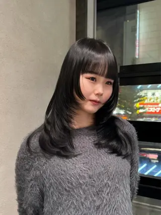 ロング カラー ワンカールで盛れる レイヤー🎀Macoのヘアスタイル