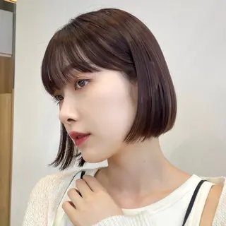 ショート カラー HINA🎀韓国ヘア エクステ/小顔カットのヘアスタイル
