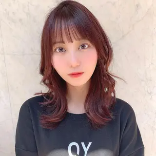 セミロング カラー ✨️美髪矯正×似合わ せ艶カラー✨藤田透のヘアスタイル