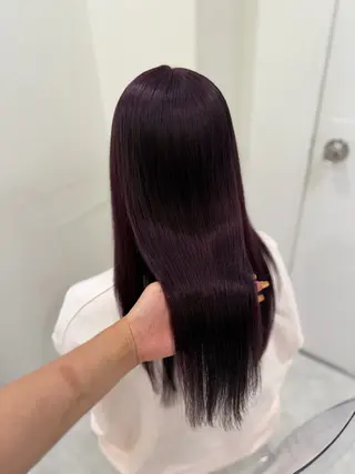 ロング カラー 韓国風艶髪🎀 暖色カラー🤍のヘアスタイル