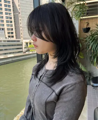 ミディアム ハッシュカット カシマハヤトのヘアスタイル