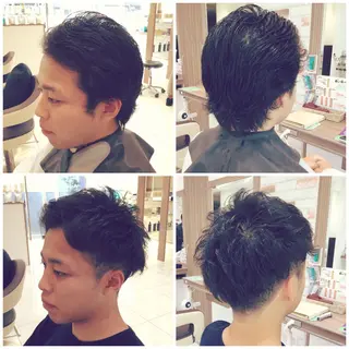 ショート メンズ 松山 真也のヘアスタイル