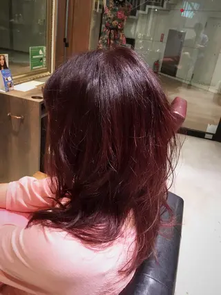 セミロング ロング カラー 松村 崇弘のヘアスタイル