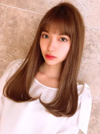 ミディアム 韓国美髪矯正✂️ 佐藤ヒロのヘアスタイル