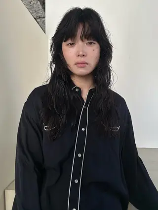 ミディアム パーマ カラー CEINE PATHのヘアスタイル