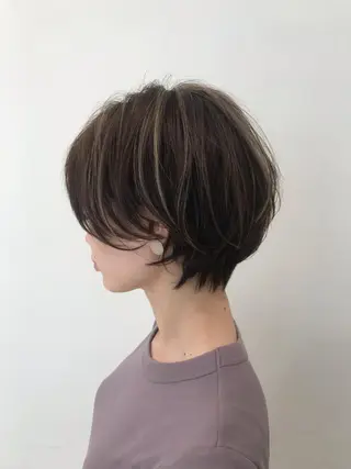 ショート クロスパーマ松永裕久 似合わせカットのヘアスタイル