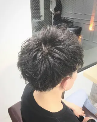 ショート パーマ メンズ マンツーマン/透明感 foi hairのヘアスタイル