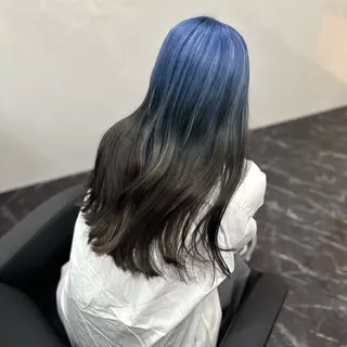 セミロング カラー ウルフ&レイヤー特化 まとまる美髪矯正のヘアスタイル