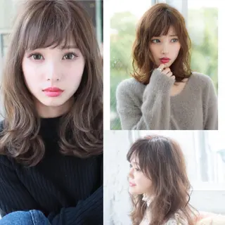 セミロング カラー 【公式】amble luxe池袋東口🩷のヘアスタイル