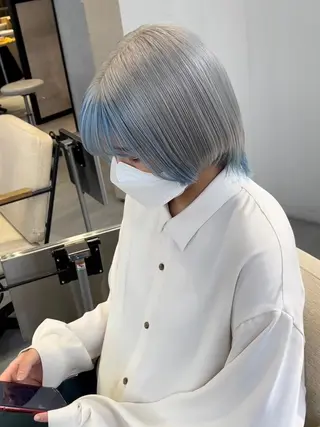 ショート カラー デザインカラーEir 茶屋町/田村のヘアスタイル