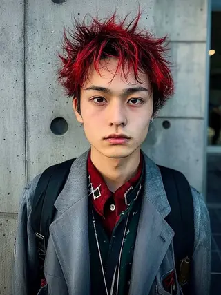 ショート メンズハイトーン メンズバレイヤージュのヘアスタイル