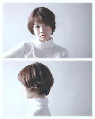 ショート カラー パーマ 川間 将彦のヘアスタイル