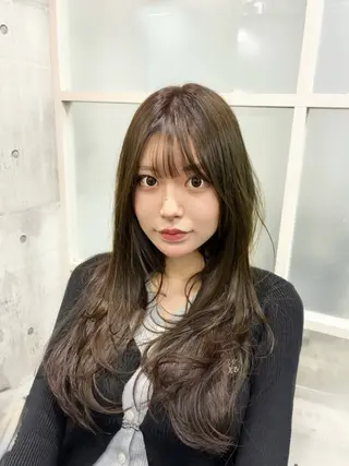 ミディアム newi ナカノのヘアスタイル