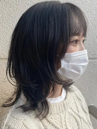 ミディアム ambellir 山本伽椰のヘアスタイル