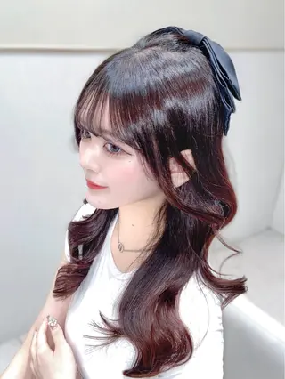 ミディアム カラー 韓国ヘア/レイヤー/ 顔まわり/りょーとのヘアスタイル