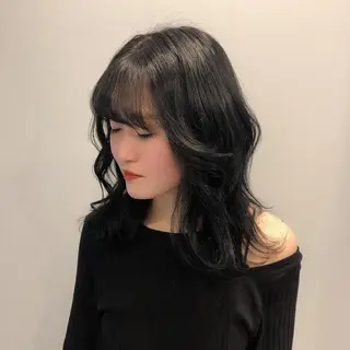 ミディアム カラー mizuki 韓国 ヘア/髪質改善のヘアスタイル